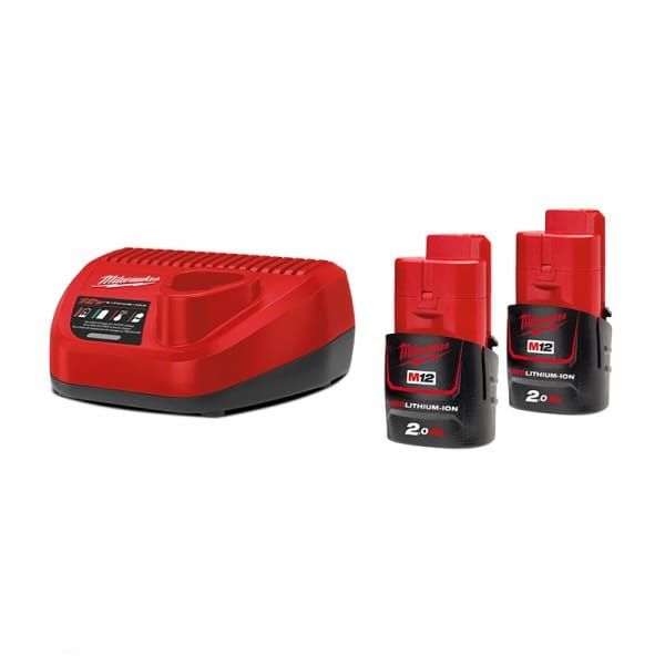 M12 NRG-202 Энерго-комплект 12 В, акк. 2х2.0 Ач. з/у.