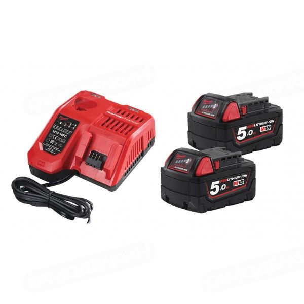 M18 NRG-502 Энерго-комплект 18 В, акк. 2х5.0 Ач. муль